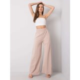 Fashion Hunters RUE PARIS Beige cotton sweatpants | shoptok.hr