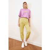Trendyol Lilac Loose Knitted T-Shirt Pink Cene