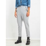 Fashion Hunters Gray pants with zippers | Shoptok.si