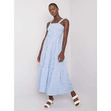 Fashion Hunters RUE PARIS Blue dress with straps | Shoptok.si