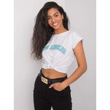 Fashion Hunters RUE PARIS Light gray melange t-shirt with an inscription | shoptok.hr