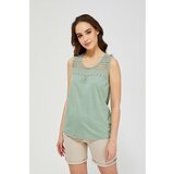 Moodo Top with openwork decoration - olive | Shoptok.si