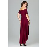 Lenitif Ženska haljina K485 crna crveno crveno cene