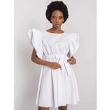 Fashion Hunters Women's white dress with a belt | Shoptok.si