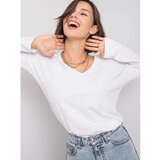 Fashion Hunters White cotton blouse with long sleeves | shoptok.hr