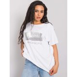 Fashion Hunters Oversized white blouse with application with rhinestones | shoptok.hr
