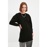 Trendyol Black Crew Neck Slit Detailed Basic Knitted Sweatshirt Cijene