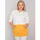 Fashion Hunters Women's plus size ecru-yellow tunic Cene