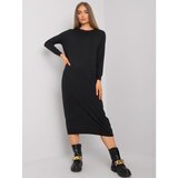 Fashion Hunters OCH BELLA Black knitted dress with long sleeves | Shoptok.si