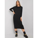 Fashion Hunters OCH BELLA Black knitted dress with long sleeves Cene