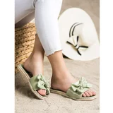 SMALL SWAN ECO LEATHER FLIP-FLOPS WITH BOW