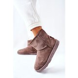 Kesi Snow Boots Fleece-lined Brown Vicandi Cene