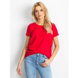 Fashion Hunters Osnovna crvena ženska pamučna majica Cene