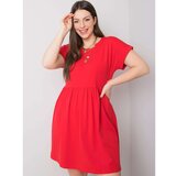 Fashion Hunters Ženska haljina Plus size crvena Cene