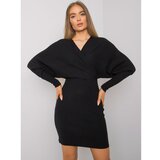 Fashion Hunters OH BELLA Black knitted dress for women Cene