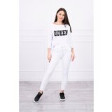 Kesi Set with Queen print white Cene