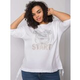 Fashion Hunters Bijela bluza sa sjajnom aplikacijom cene
