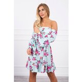 Kesi Off-the-shoulder tied dress mint | shoptok.hr