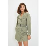 Trendyol Khaki Belted Buttoned Dress Cijene