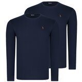 Dewberry DUAL SET T8588 ROUND COLLAR MEN'S SWEATSHIRT-LACİVERT-LACİVERT | shoptok.hr