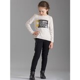 Fashion Hunters Girls' beige blouse with sequins and a print | Shoptok.si