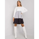 Fashion Hunters RUE PARIS Gray cotton dress | Shoptok.si