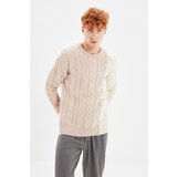 Trendyol Beige Men's Crew Neck Slim Fit Knitwear Sweater Cijene