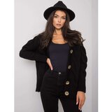 Fashion Hunters RUE PARIS Black cardigan Cene