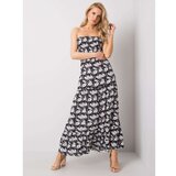 Fashion Hunters FRESH MADE Black dress with floral patterns Cene