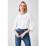 Trendyol White Collar Detailed Semi Transparent Shirt Cijene