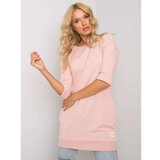 Fashion Hunters Dusty pink women's long sweatshirt Cene