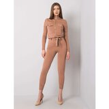 Fashion Hunters Brown knitted jumpsuit from Johanna RUE PARIS | Shoptok.si