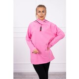 Kesi Tunic with a zipper on the hood Oversize light pink Cene