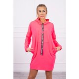 Kesi Dress with tie pink neon | shoptok.hr