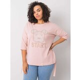 Fashion Hunters Prašnjava ružičasta bluza sa sjajnom aplikacijom Cene