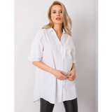 Fashion Hunters RUE PARIS White shirt with decorative sleeves | shoptok.hr