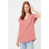 Koton Ženska ružičasta bluza s izrezom smeđa | pink cene