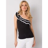 Fashion Hunters OCH BELLA Black top with an asymmetrical neckline | shoptok.hr