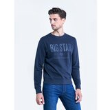 Big Star Man's Sweatshirt Sweat 152527 Blue Knitted-403 Cene