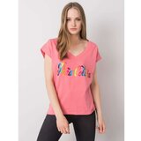 Fashion Hunters Ružičasta majica sa šarenim printom Cene