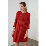 Trendyol Tdare Button Detaljna haljina tamnocrvena cene
