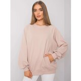 Fashion Hunters Light beige sweatshirt with pockets from Gaelle RUE PARIS | Shoptok.si