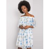 Fashion Hunters White dress with floral patterns Cene