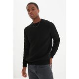 Trendyol Black Men Regular Fit Crew Neck Hair Knitting Detailed Knitwear Sweater Cijene
