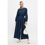 Trendyol Indigo kombinezon širokog kroja s elastičnim strukom plava | siva Cene