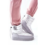 Kesi Women's Snow Boots Big Star II274118 Silver Cene