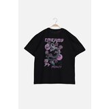 Trendyol Black Men's Relaxed Fit Short Sleeve Crew Neck Printed TShirt | Shoptok.si