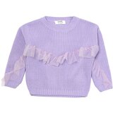 Trendyol Lilac Tulle Frill Detailed Girl Knitwear Sweater Cene