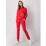 Fashion Hunters Red sweatpants with an application Cene