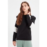 Trendyol Black Color Block Wadding Basic Raised Knit Raised Sweatshirt | shoptok.hr